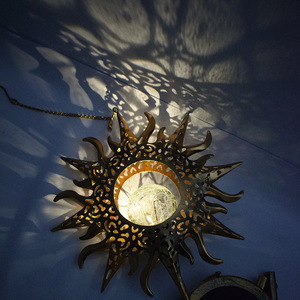 IP65 Solar New Moon Wind Chime <b>Light</b> Iron Art Sun Lawn Cast <b>Light</b> Outdoor Garden Decoration Waterproof Garden <b>Light</b> - Product Image 5