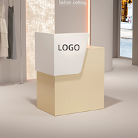 Bureau d'accueil moderne en bois noir durable pour hôtels/restaurants/bars/bureaux/écoles, table d'accueil avec logo personnalisé