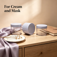 Pot en PET à paroi épaisse de 250 ml, format salon, avec bouchon à vis, anti-fuite, pot vide professionnel pour crème pour le visage, crème pour les yeux, mascara