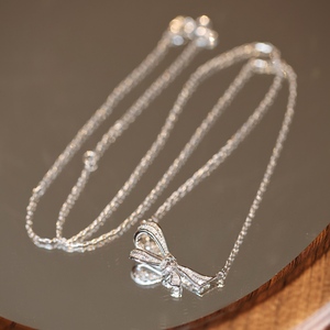 Xinfly Wholesale Fashion 18K <b>Solid</b> Gold Natural 0.26CT Butterfly Diamond <b>Necklace</b> for Women - Product Image 3