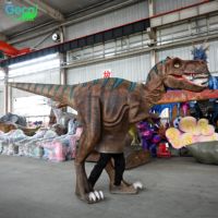 Costume de dinosaure réaliste en silicone Gecai avec jambes cachées, robotique et animatronique