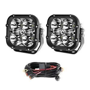 Led sürüş offroad lazer spot ışık DT konnektör kablo tesisatı, IP68 Off road küp 4.3 inç 40W ışık bakla 4x 4 led ışık