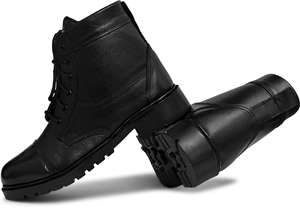 Botas modernas de cuero genuino negro para hombre, duraderas, cómodas, de diseño elegante, con suela antideslizante, para uso informal. - Product Image 3