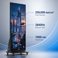 Pantalla LED P2 Plegable para Interiores, Alta Resolución, Unión sin Costuras, Diseño Ligero, Fondo de Escenario Flexible, Comercial