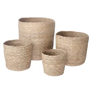 Casa e giardino Indoor nature seagrass giardinaggio fiore vasi per piante verdi cestini portaoggetti