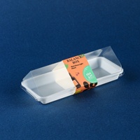 Boîte d'emballage triangulaire en PET anti-buée de qualité alimentaire BOHE BHCB-S05-X108 pour les magasins de proximité, les repas légers, les sandwichs, le pain