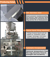 Machine d'emballage VFFS automatique pour sachets de sauces liquides et d'assaisonnements, haute précision, électrique