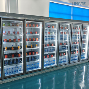 Refrigeradores Exhibidores con Puertas de Vidrio para Centros Comerciales, Refrigeradores de Bebidas de Marca SL-FC3000, Diseño Multipuertas Eficiente - Product Image 2