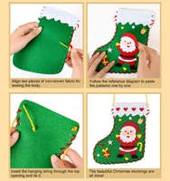 Kits de Bricolage de Noël en Feutre pour Enfants : Chaussettes de Noël à Coudre, Jouets Éducatifs et Décorations en Feutre pour Enfants (Vente en Gros)