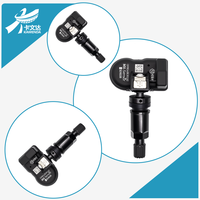 Système de surveillance de pression des pneus (TPMS) universel AUTEL 2-en-1 433 MHz 315 MHz, capteur de pression des pneus MX à valve métallique noire, programmable à l'échelle mondiale pour toutes les voitures