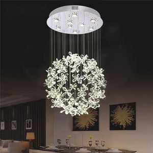 Lampadario di cristallo di lusso leggero soggiorno <span class=keywords><strong>sala</strong></span> da pranzo lampadario moderno villa club hall lampadario fiore scala personalizzata - Product Image 6