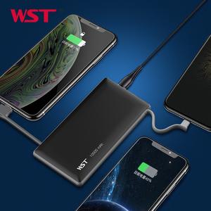 Wst נמוך moq בנק כוח הסיטונאי 10000mah ריבוי 4 ב 1 מיני חשמל בנק חשמלי חשמלי מובנה כבל - Product Image 3