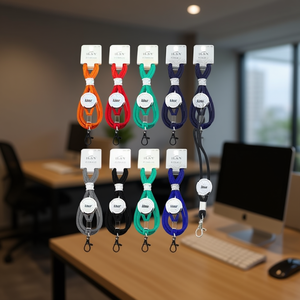 Laccetti personalizzati Ilan da 45 cm con gancio per badge identificativo, set da 8 pezzi - Product Image 2