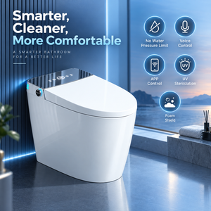 Modern Smart Toilet Bowl Floor Mounted Design Rapid Shipping Intelligent Bidet Smart Toilet for International Hotel Projects - Product Image 1
