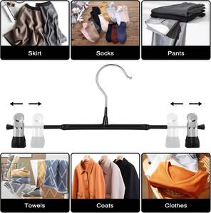 Perchas Metálicas Multiusos Apilables para Ahorrar Espacio, con Clip Ajustable para Faldas y Pantalones - Product Image 2
