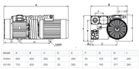 Pompe à vide compacte à faible bruit TSVAC SV10B 10m³/h 1,5mbar, pompe à palettes monophasée à bain d'huile pour machine d'emballage alimentaire