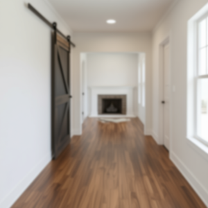 Kit de quincaillerie pour porte de grange 9 pieds en acier au carbone, capacité de charge 330 lb, double porte de 4,5 pieds de large, style ferme intérieur - Product Image 2