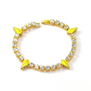 2026 Hot Selling Cool Popular Simple Design Double Color Geometric Chain <b>Bracelet</b> Hiphop Men's <b>Bracelet</b> Trendy Jewelry Wholesale - Product Image 6