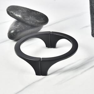 Poignée de porte de placard semi-circulaire, poignée de tiroir solide pour armoire à chaussures, poignée annulaire pour porte intérieure de chambre, luxe léger - Product Image 3