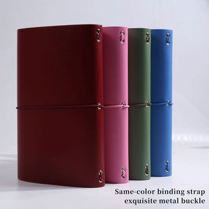 <b>Custom</b> Leather A5 Tri-fold Notebook Vintage Travel Journal, Kraft Paper A6 <b>Diary</b> <b>Custom</b> Logo Promotional Gift Sets - Product Image 3