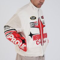 Blouson Bomber Unisexe en Similicuir PU Brodé 3D Personnalisable, Style Streetwear, Moto, Collège, École, Motard