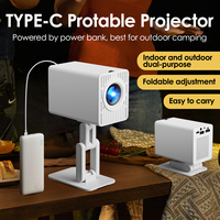 Nouveau projecteur de cinéma domestique LCD intelligent portable mini Android 100 Ansi Lumens Wifi, vidéo native 720P
