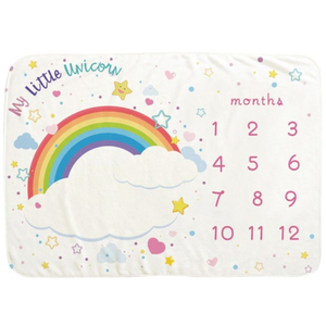 CVS personalizado Minky doble cara impresión fotografía telón de fondo memoria bebé mensual hito Manta - Product Image 2