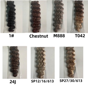 Extensions de cheveux Body Wave en vrac 24" 450G de haute qualité pour style <span class=keywords><strong>hybride</strong></span> à coudre, trame de cheveux premium et lot de mèches Boho Body Wave - Product Image 6