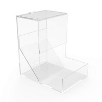 Distributeur de bonbons en acrylique transparent personnalisé en usine, bac à bonbons en plexiglas avec compartiments