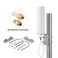 Antena de Barril Omnidireccional para Exteriores, Personalizable, 12dBi, 5G, 4G, LTE, Impermeable, con Conector SMA Macho, Amplificador de Señal para Router CPE 5G
