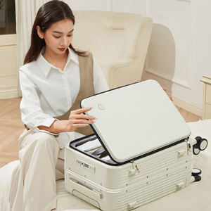 Set Koper Kabin Hardshell Mixi Cup Holder <span class=keywords><strong>Carry</strong></span> on Luggage Maletas De Viaje dengan Port Pengisian Daya USB dan Pengait Troli - Product Image 3