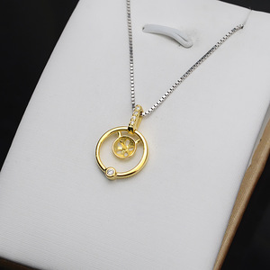 Colgante Sencillo y Moderno de Plata S925 para Mujer, con Jade, Ágata y Perla, Accesorios de Joyería DIY, Soporte Vacío para Colgantes y Dijes de Moda - Product Image 4