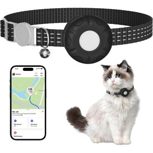 ZFSJTAG <b>GPS</b> <b>Tracker</b> For <b>Cat</b> Bluetooth Real-Time Tracking Nylon Collar Pet Monitoring With App No Monthly Fee - Product Image 1