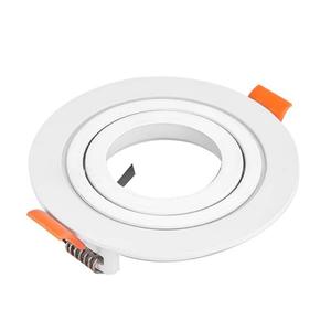 Ampoule ronde en aluminium coque de lampe <span class=keywords><strong>GU10</strong></span> <span class=keywords><strong>support</strong></span> de lumière à ressort réglable anti-éblouissement projecteur encastré au plafond <span class=keywords><strong>GU10</strong></span> <span class=keywords><strong>support</strong></span> de Downlight - Product Image 1