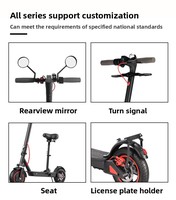 Trottinette électrique pliable en alliage d'aluminium CE Private-model YUNTU1 avec freins électroniques, suspension intégrale, contrôle par application, <30 km/h, 10.4 Ah