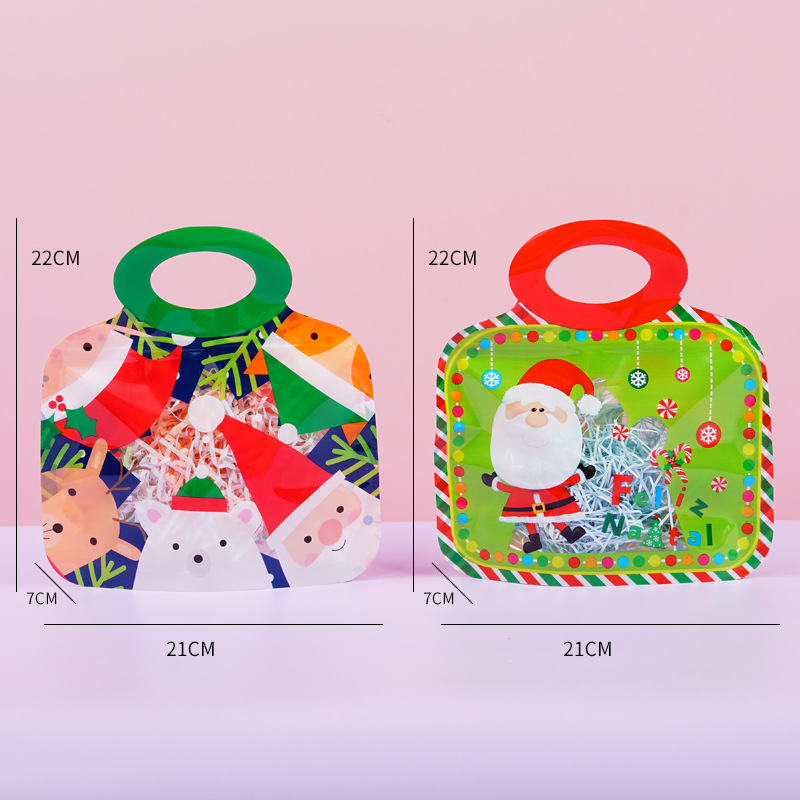 4-sac fourre-tout de Noël-vert et rouge-2 styles en un ensemble-mopppetpe