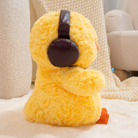 Peluche Poulet avec Casque Audio, Douce et Mignonne, Jouet Musical en Forme d'Animal de la Ferme, Cadeau d'Anniversaire Idéal