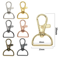 2025 nouveau YCH pivotant homard fermoir porte-clés crochet lanière matériel pour porte-clés bricolage accessoire porte-clés clips métal d anneau