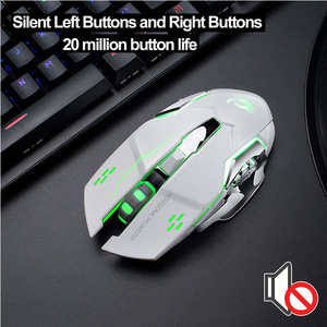 <span class=keywords><strong>Free</strong></span> <span class=keywords><strong>Wolf</strong></span> X8-ratón inalámbrico para videojuegos, silencioso, luminoso, recargable, mecánico - Product Image 3