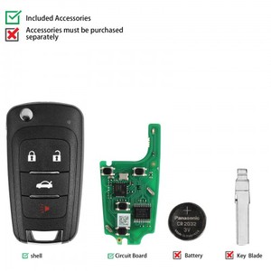 Xhorse VVDI XNBU01EN Telecomando Universale Wireless a 4 Pulsanti, Chiave Auto Universale Pieghevole Versione Inglese per Buick Chevrolet Opel - Product Image 3
