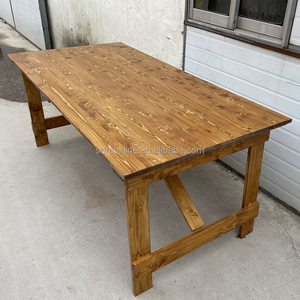 Mesa de comedor rústica de madera para restaurantes grandes de <span class=keywords><strong>estilo</strong></span> europeo moderno - Product Image 6