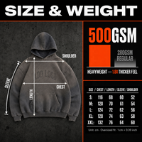 Sweat à capuche personnalisé délavé à l'acide, en molleton épais, effet vieilli vintage, streetwear pour homme, coupe oversize