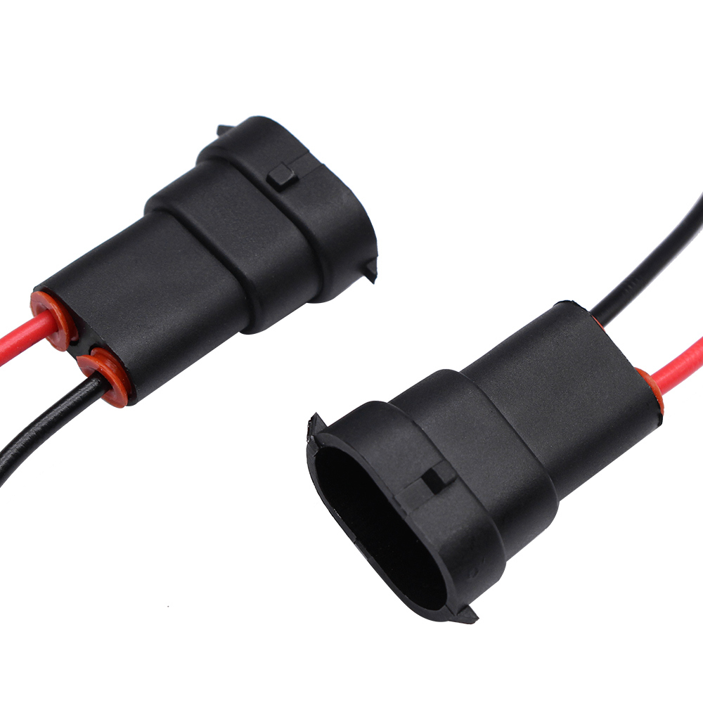 2x H11 H8 880 881 Female Adapter Wiring Harness Sockets - Headlight/Fog Light Pigtails