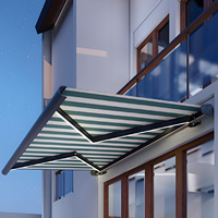 Auvent vertical rétractable de 5 m pour extérieur, structure en aluminium, voile en acrylique, pare-soleil électrique, gazebo, pergola pour piscine