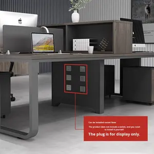 <span class=keywords><strong>Escritorio</strong></span> de Oficina Moderno y Sencillo con Estructura de Acero <span class=keywords><strong>para</strong></span> 4 <span class=keywords><strong>Personas</strong></span>, Combinación de Asientos <span class=keywords><strong>para</strong></span> 1 Persona, Combinación Libre, Uso Comercial, Edificio de Oficinas - Product Image 2