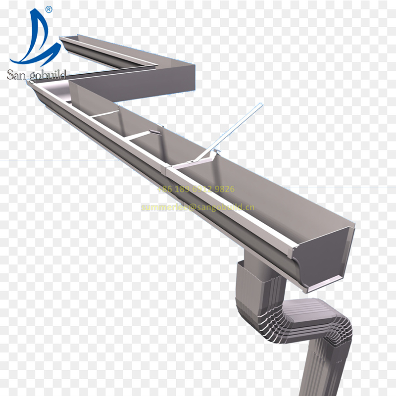 7 дюймов с одной стенкой крыши дренажа воды Алюминиевый водосточные желоба и трубы анти-увядает сталь сбора дождевой воды канала трубки