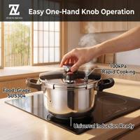 Casserole à pression ZHEN NENG 6L 8L, grande capacité, en acier inoxydable 304, durable, de haute qualité, ustensiles de cuisine, pot de cuisine, utilités culinaires pour la maison