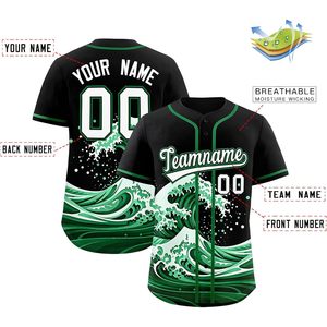 Maillot de baseball personnalisé, nom de l'équipe imprimé, 00, chemise de sport unisexe sublimée, évacuant l'humidité - Product Image 3