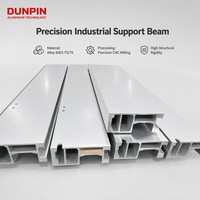 Poutre de portique en aluminium extrudé série 6000 |   Composant structurel de machine de découpe laser avec services de soudage et de pliage