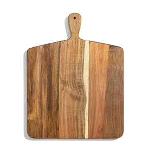 Tabla de Cortar de Madera de Acacia para Cocina de Hotel, Plato de Madera Resistente para Pan, Queso, Carne, Pizza, Bandeja para Servir con Asa - Product Image 3